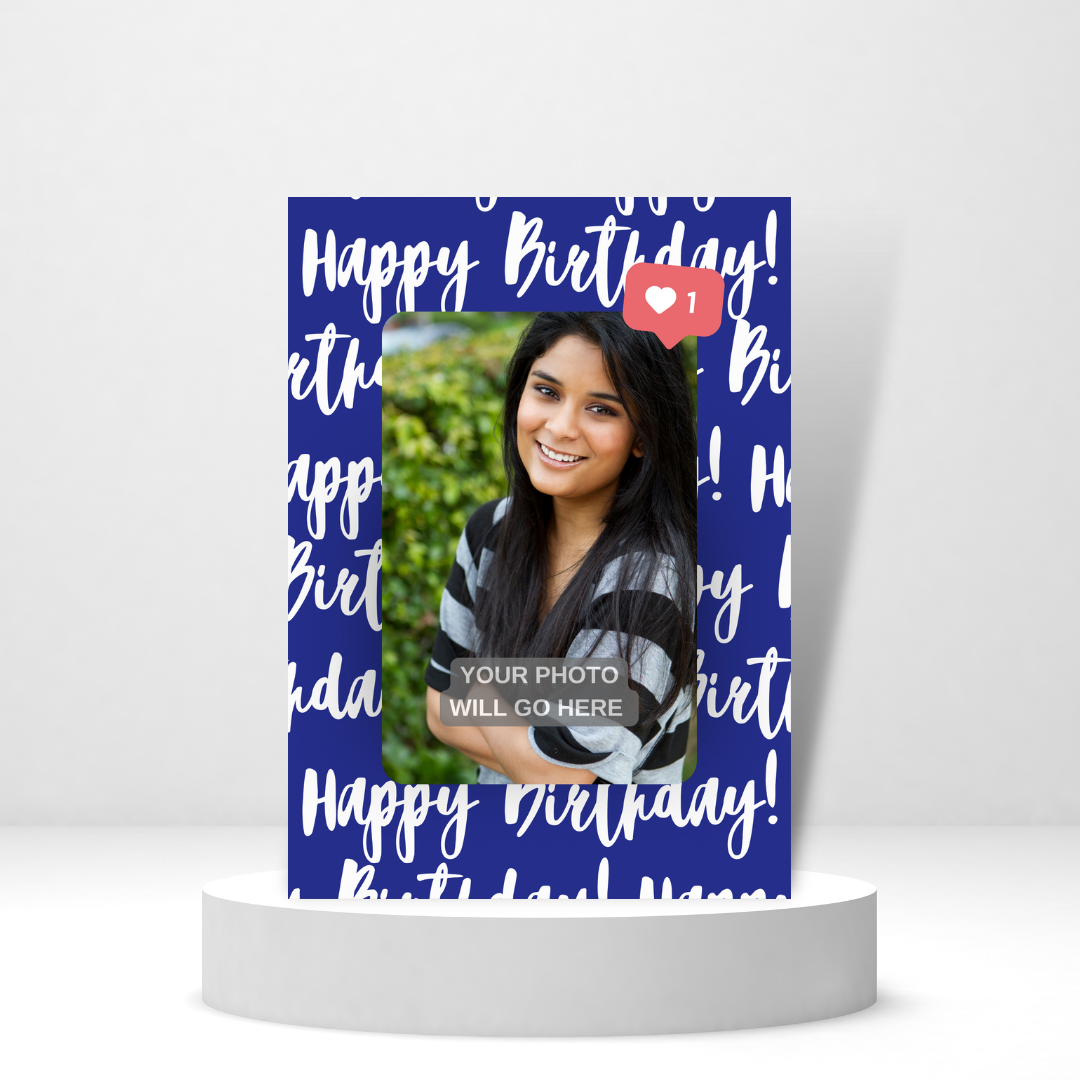 Happy Birthday (Purple) | Birthday Photo Card