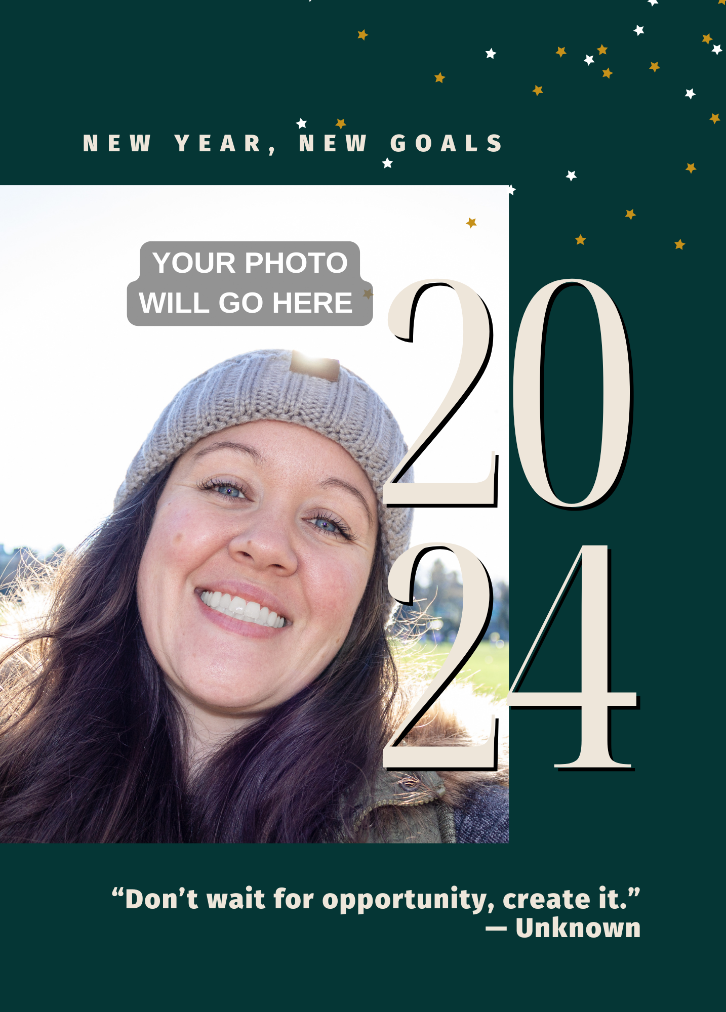 New Year, New Goals - Personalized Greeting Card for Someone in Jail or Prison