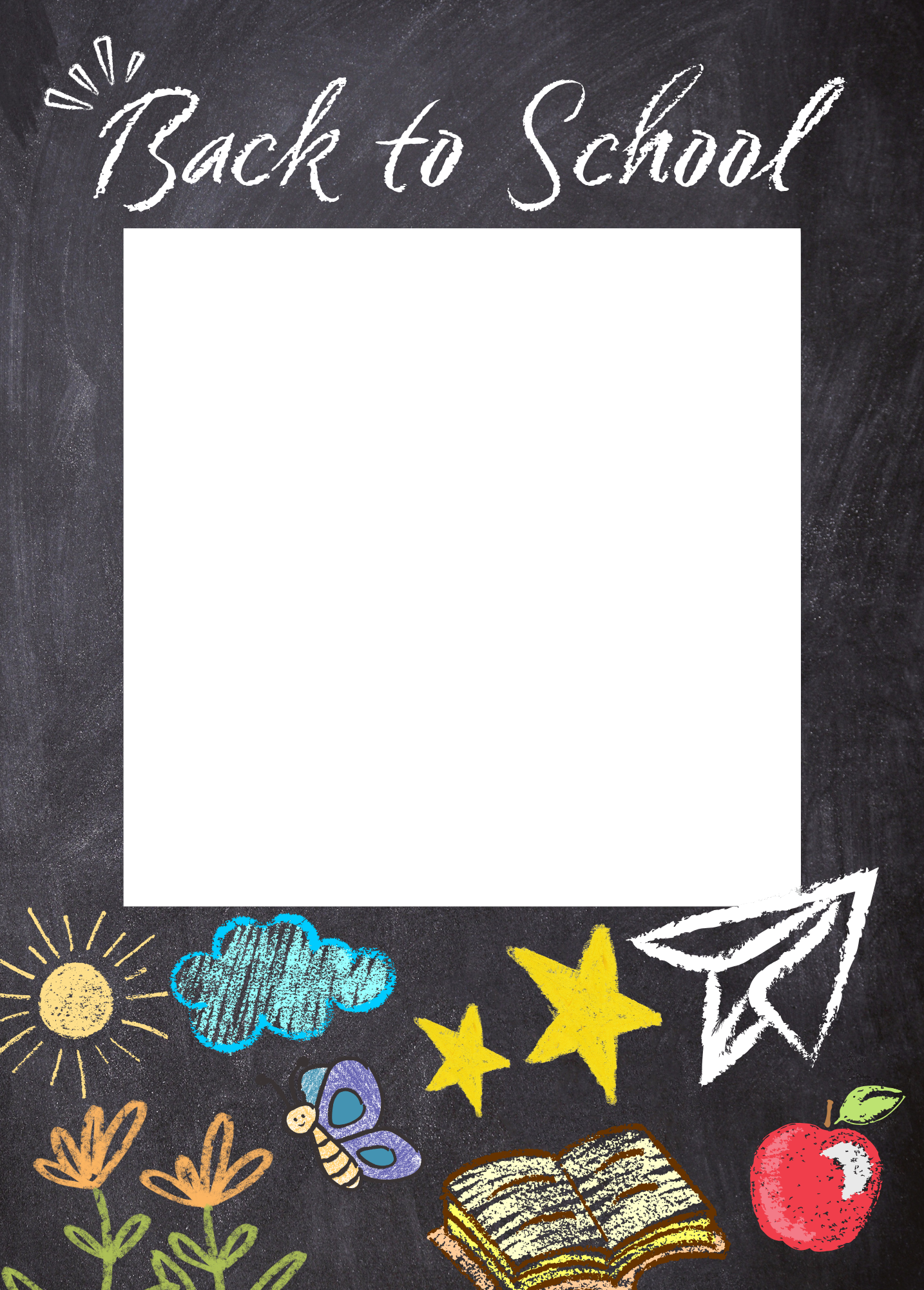 Back to School Photo Card | Chalk