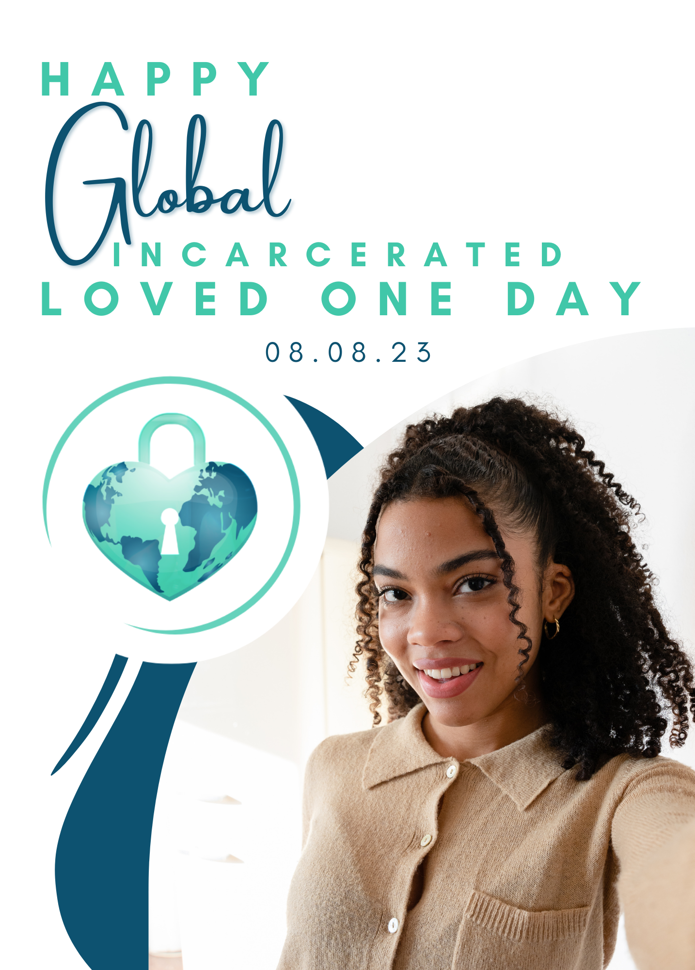 Happy Global Incarcerated Loved One Day Photo Card - Personalized Greeting Card for Someone in Jail or Prison