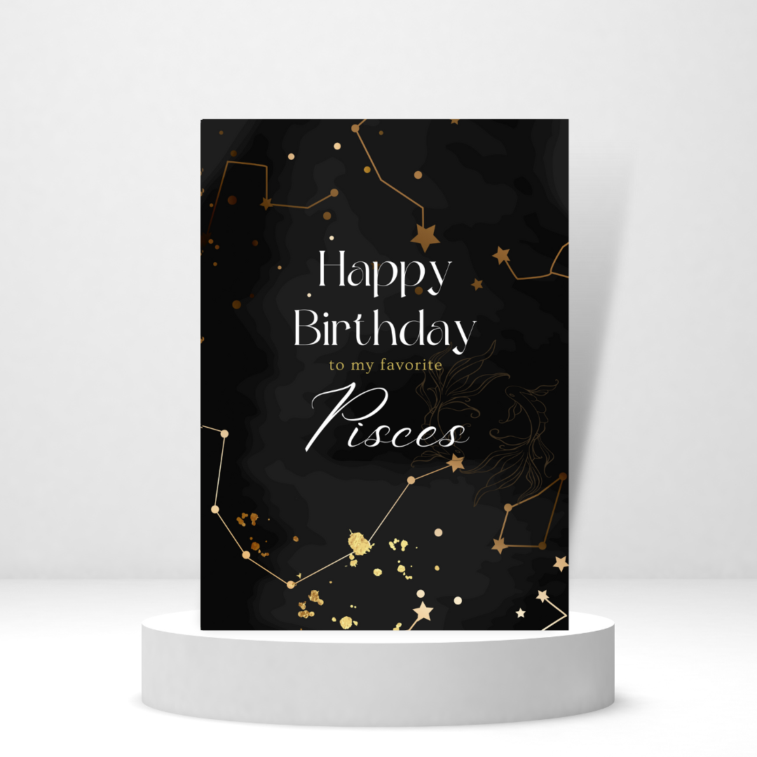 Happy Birthday to My Favorite Pisces | Astrology Card