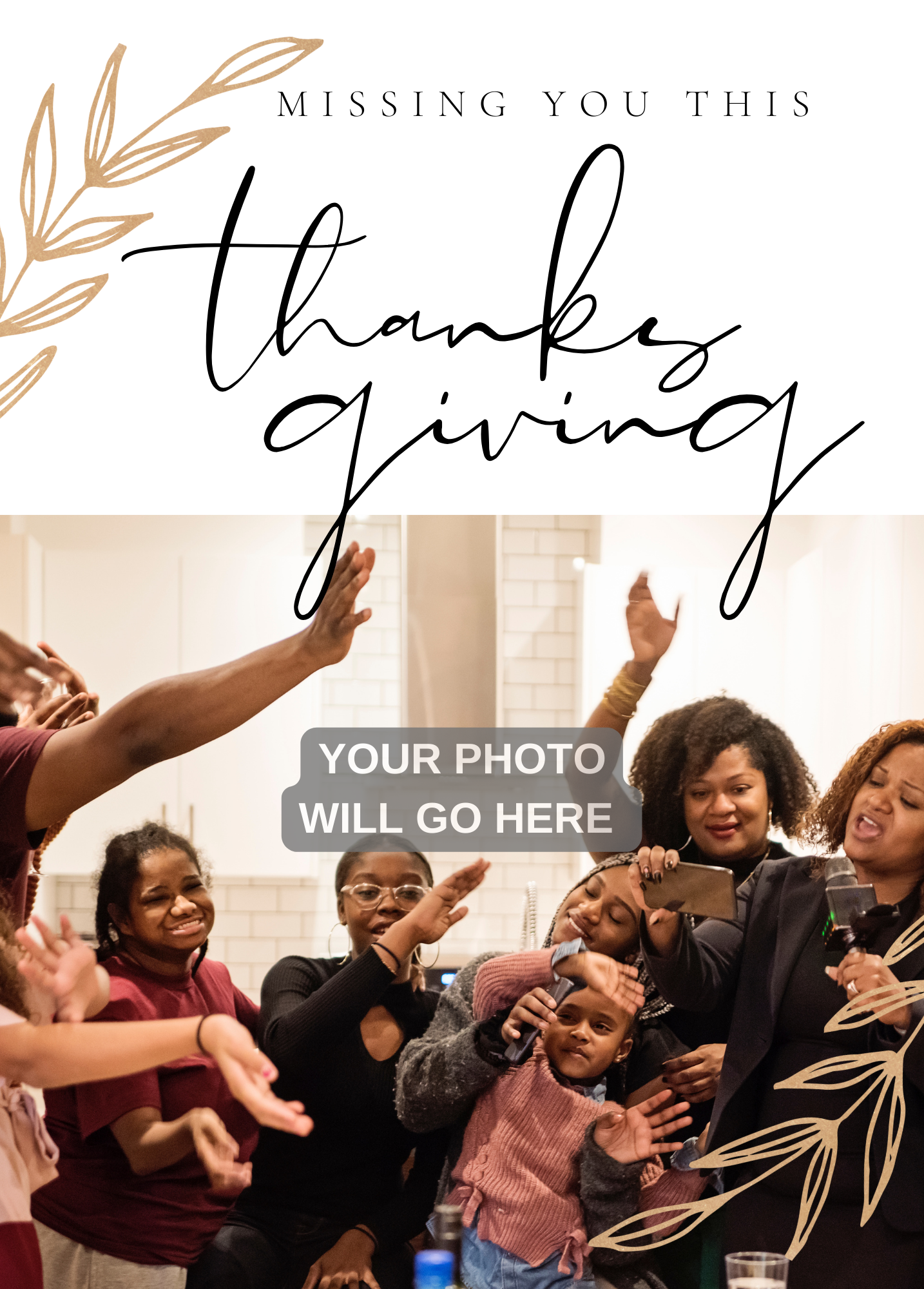 Missing You This Thanksgiving Photo Card | Thanksgiving Card