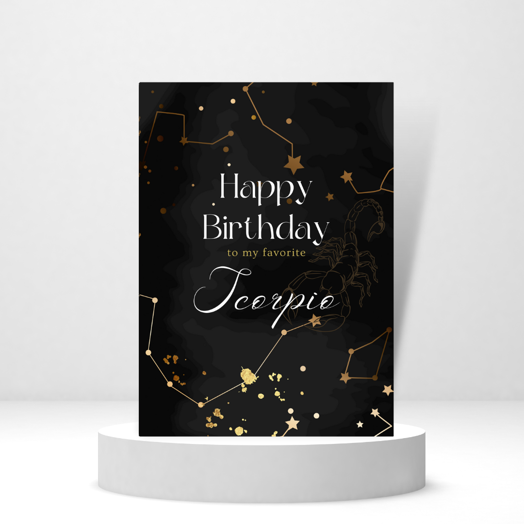 Happy Birthday to My Favorite Scorpio | Astrology Card