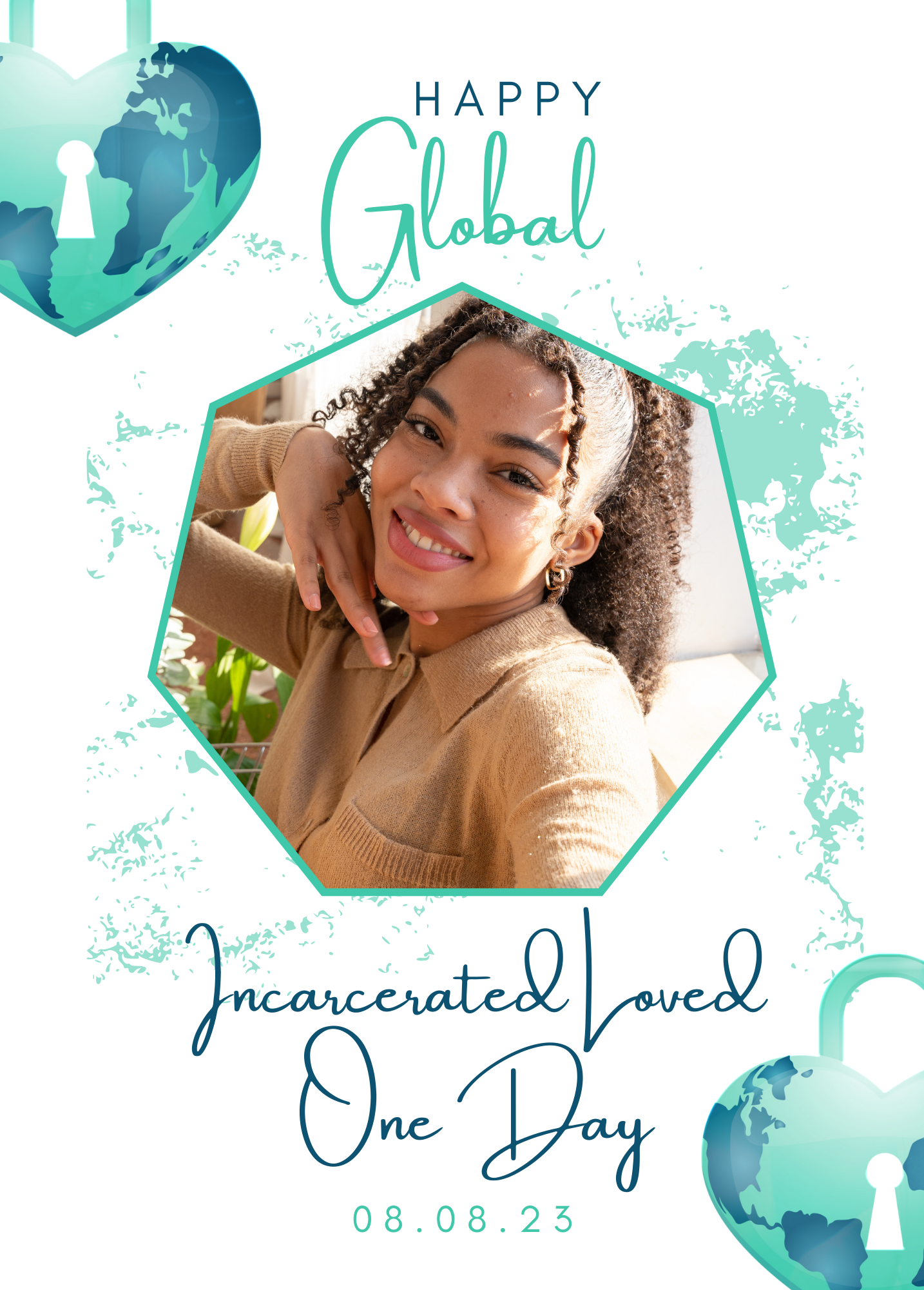 Happy Global Incarcerated Loved One Day Photo Card - Personalized Greeting Card for Someone in Jail or Prison