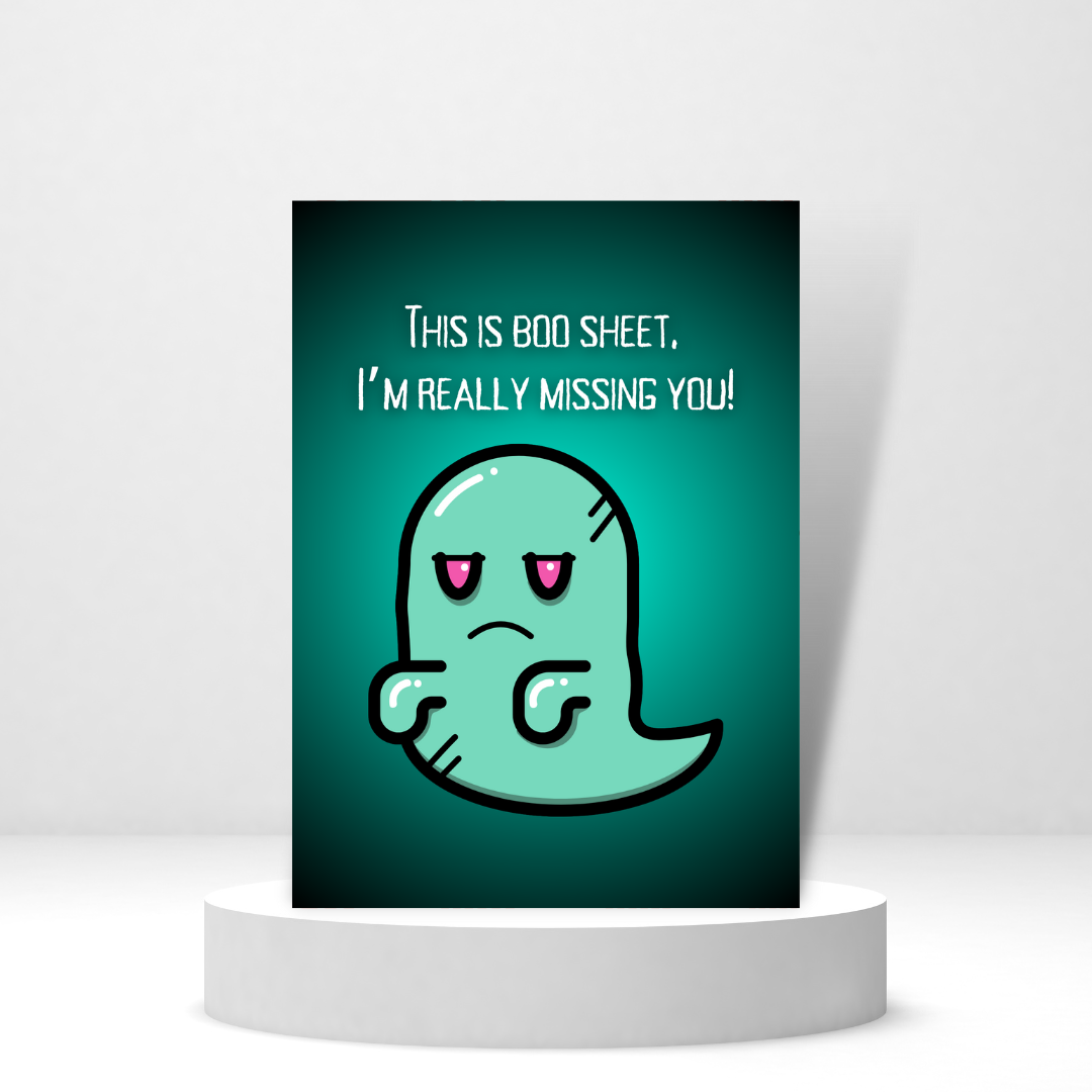 This is Boo Sheet, I'm Really Missing You - Personalized Greeting Card for Someone in Jail or Prison