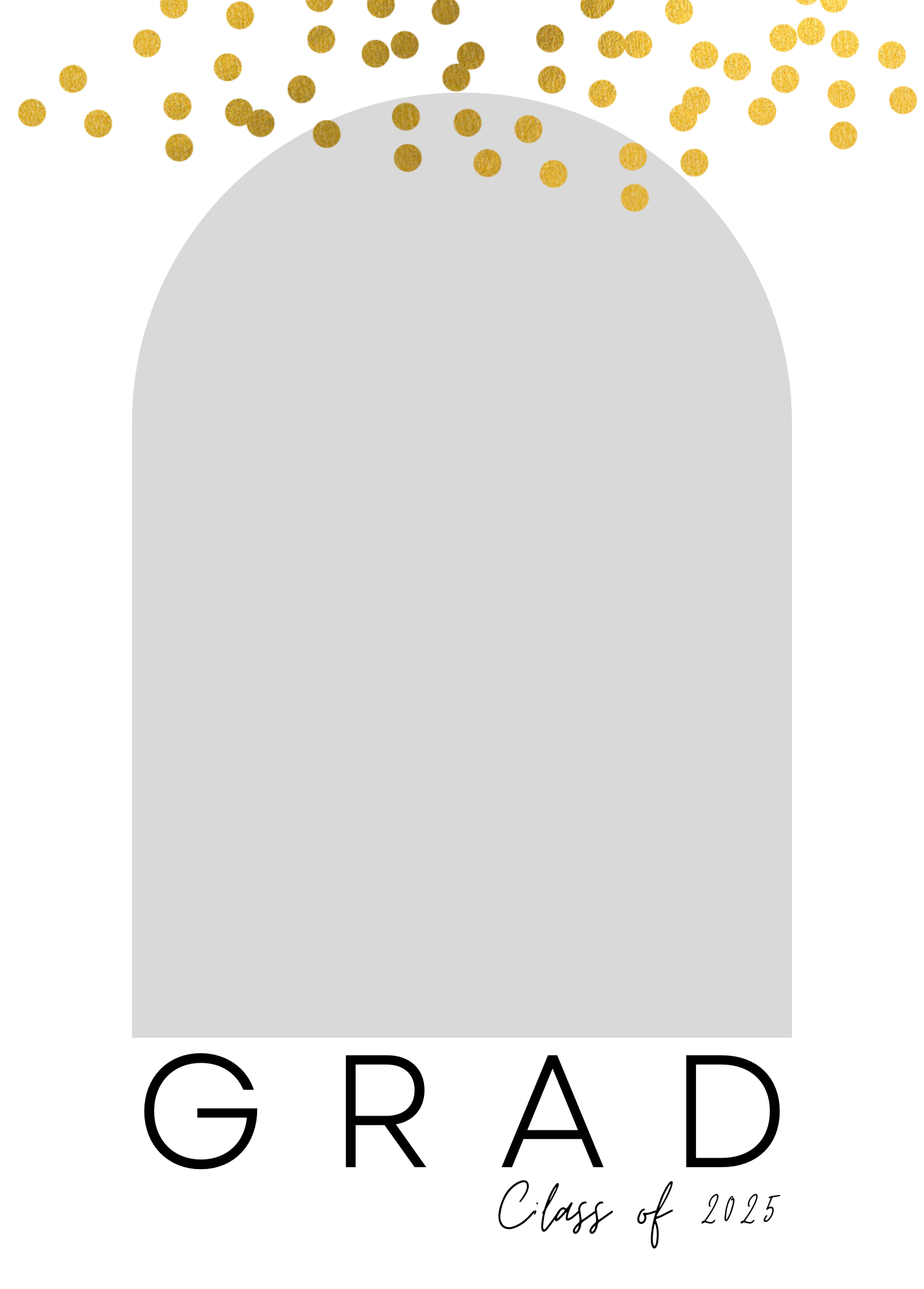 Confetti Grad Photo Card | Graduation Card