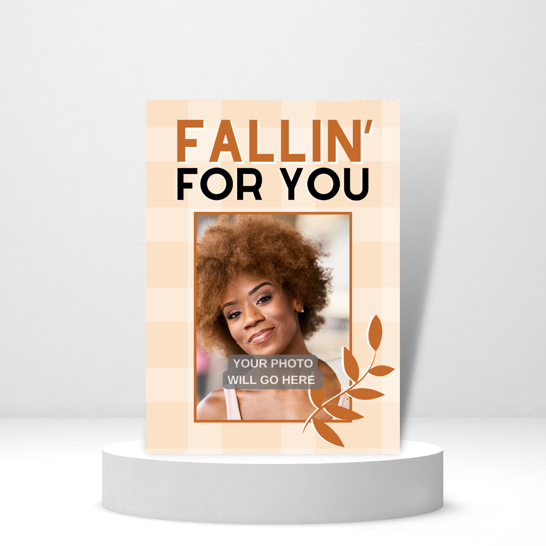 Fallin' for You | Fall Photo Card