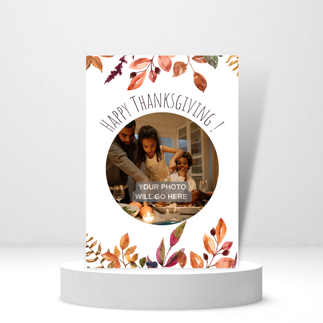 Happy Thanksgiving Photo Card | Thanksgiving Card