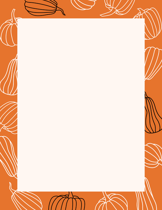 Pumpkin Border | Letter