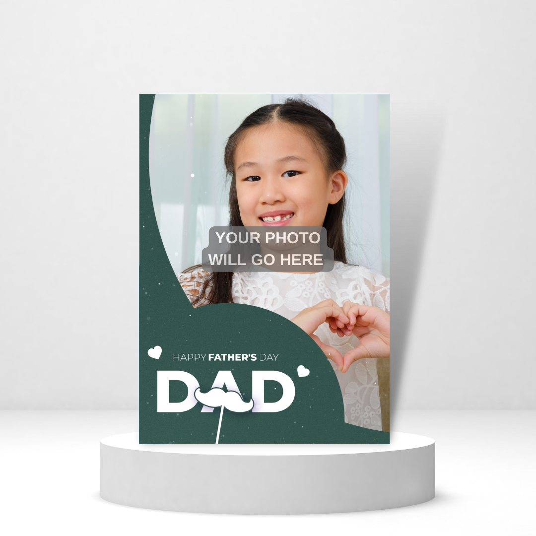 Happy Father's Day Photo Card - Green