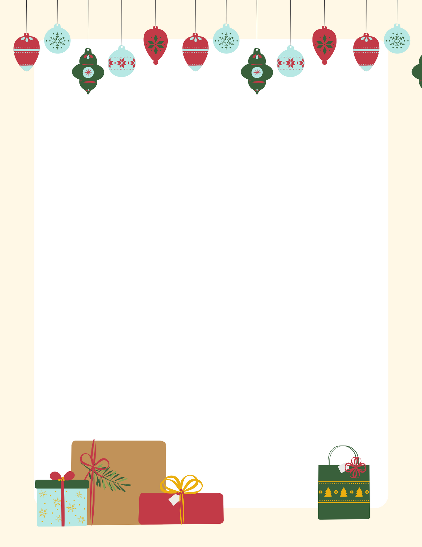 Holiday Ornaments | Letter