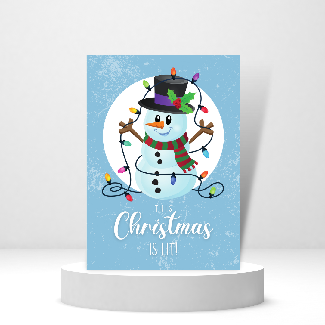This Christmas is Lit - Personalized Greeting Card for Someone in Jail or Prison