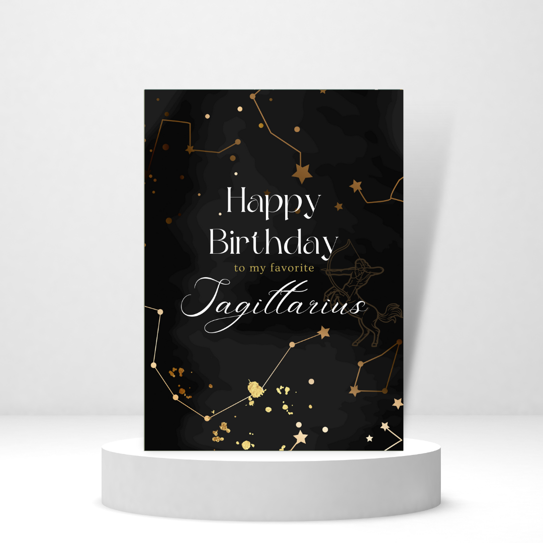 Happy Birthday to My Favorite Sagittarius | Astrology Card
