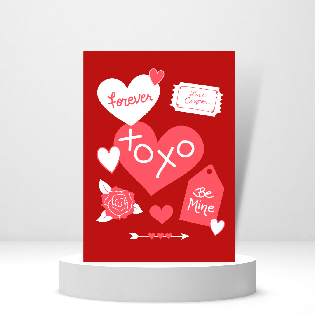 XOXO, Love Coupon | Valentine's Day Card