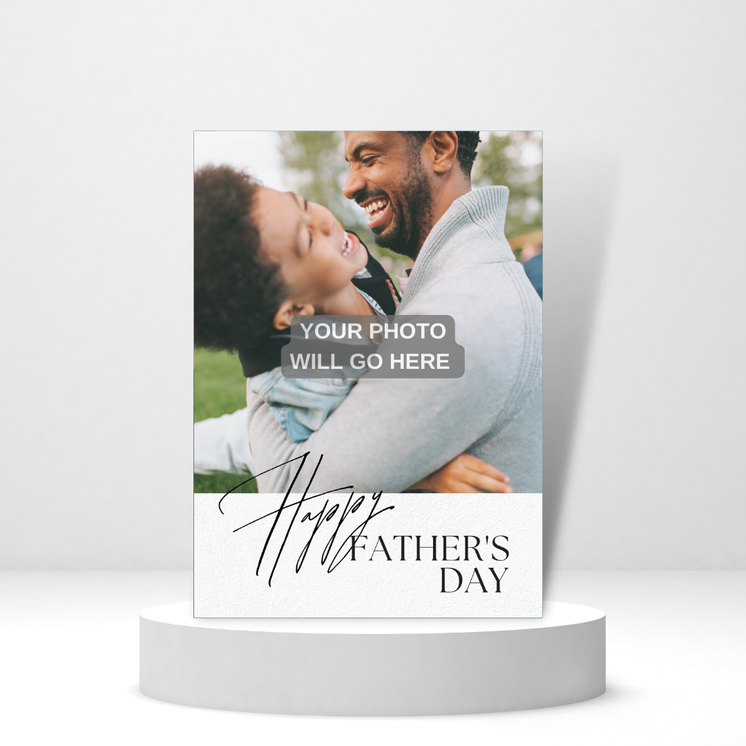 Happy Father's Day Photo Card - Cursive
