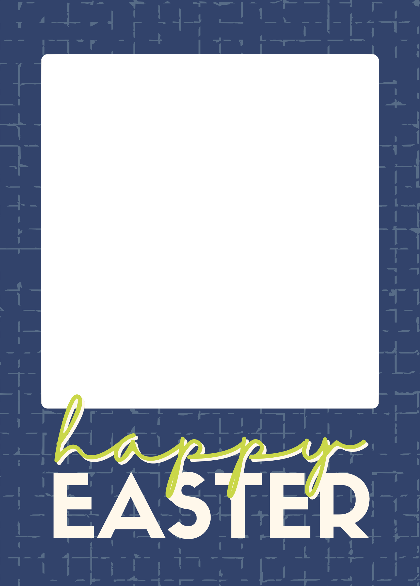 Happy Easter (Deep Blue) | Easter Photo Card