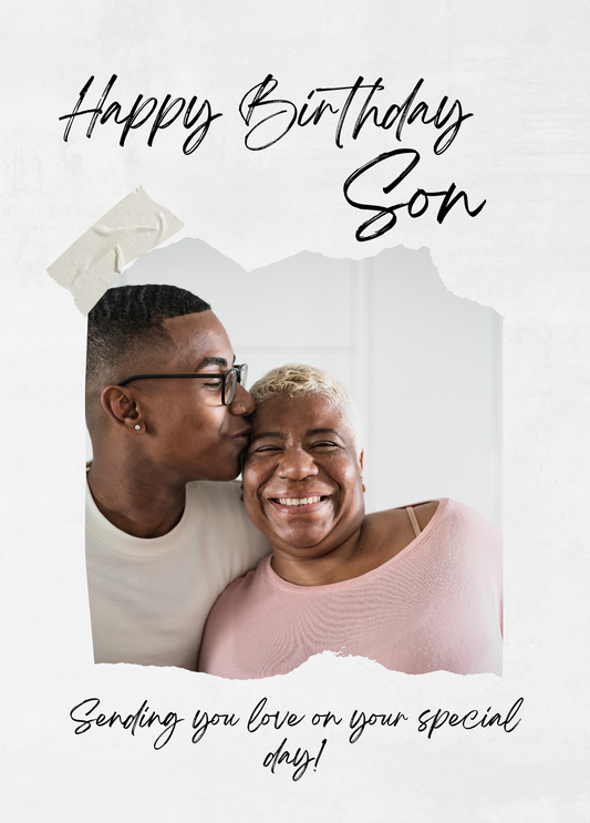 Happy Birthday Son | Birthday Photo Card