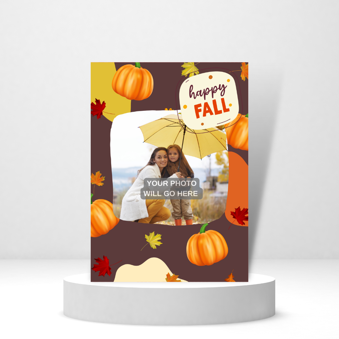 Happy Fall Photo Card | Fall Card