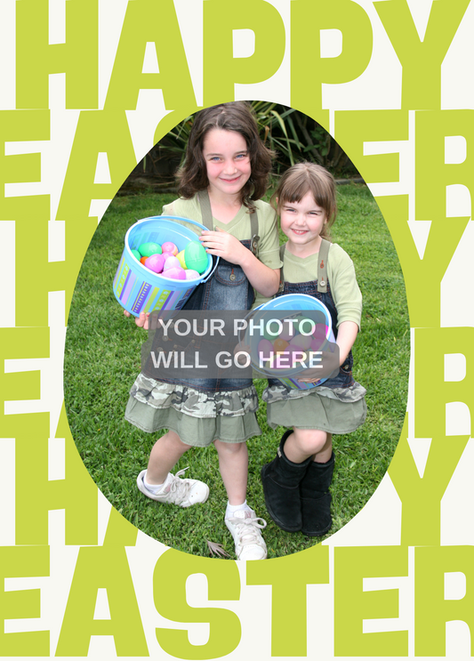 Happy Easter (Spring Green) | Easter Photo Card