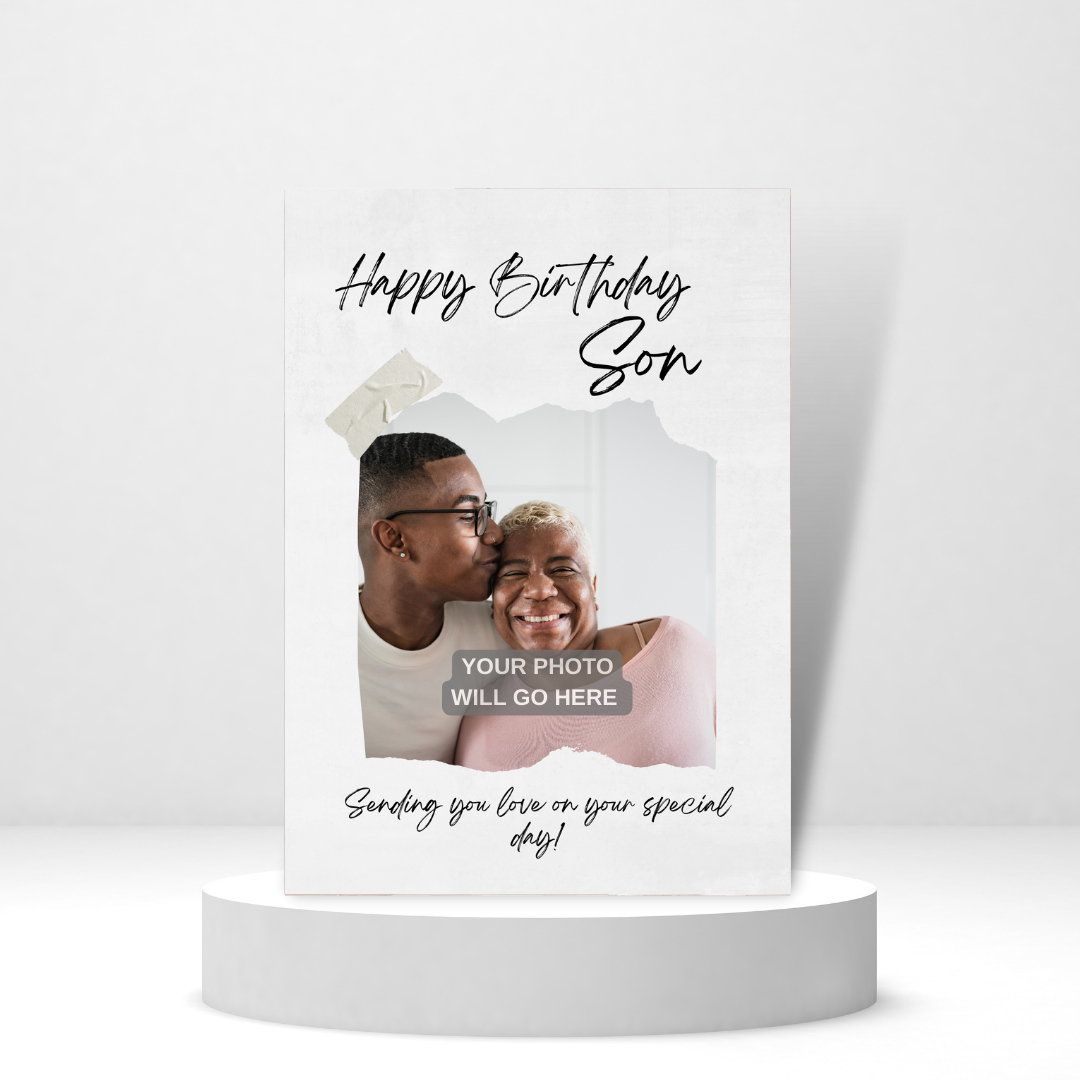 Happy Birthday Son | Birthday Photo Card