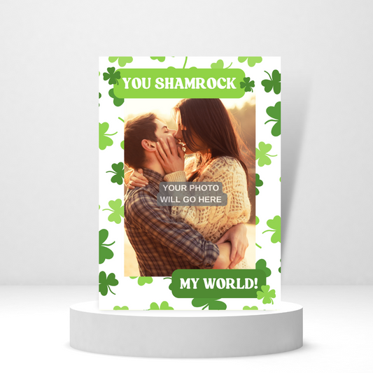 You Shamrock My World Photo Card | St. Patrick's Day Photo Card
