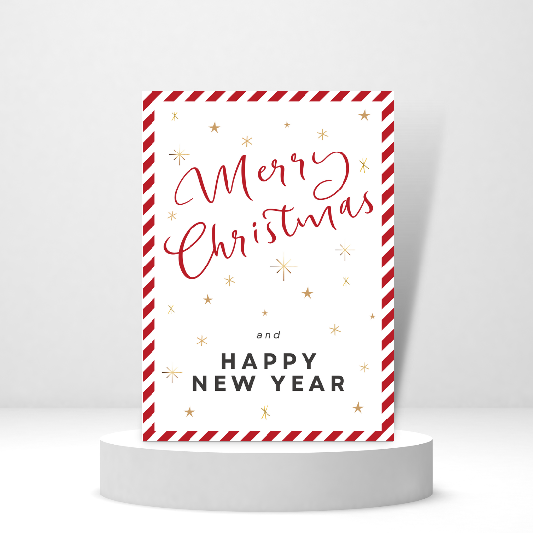 Merry Christmas & Happy New Year! - Personalized Greeting Card for Someone in Jail or Prison