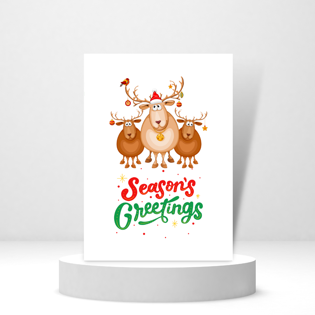 Seasons Greetings - Personalized Greeting Card for Someone in Jail or Prison