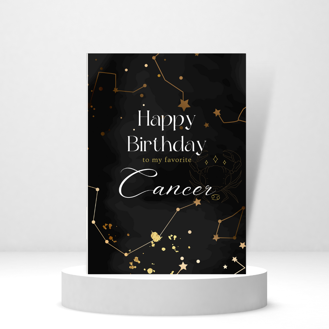 Happy Birthday to My Favorite Cancer - Personalized Greeting Card for Someone in Jail or Prison