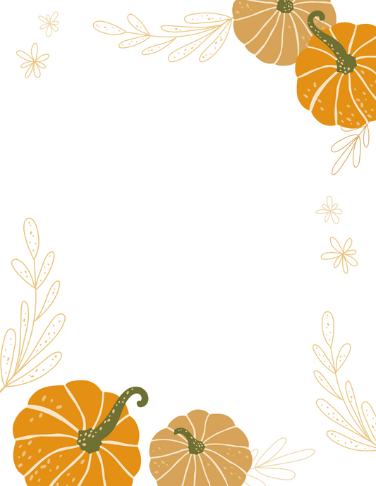 Pumpkins & Leaves | Fall Letter