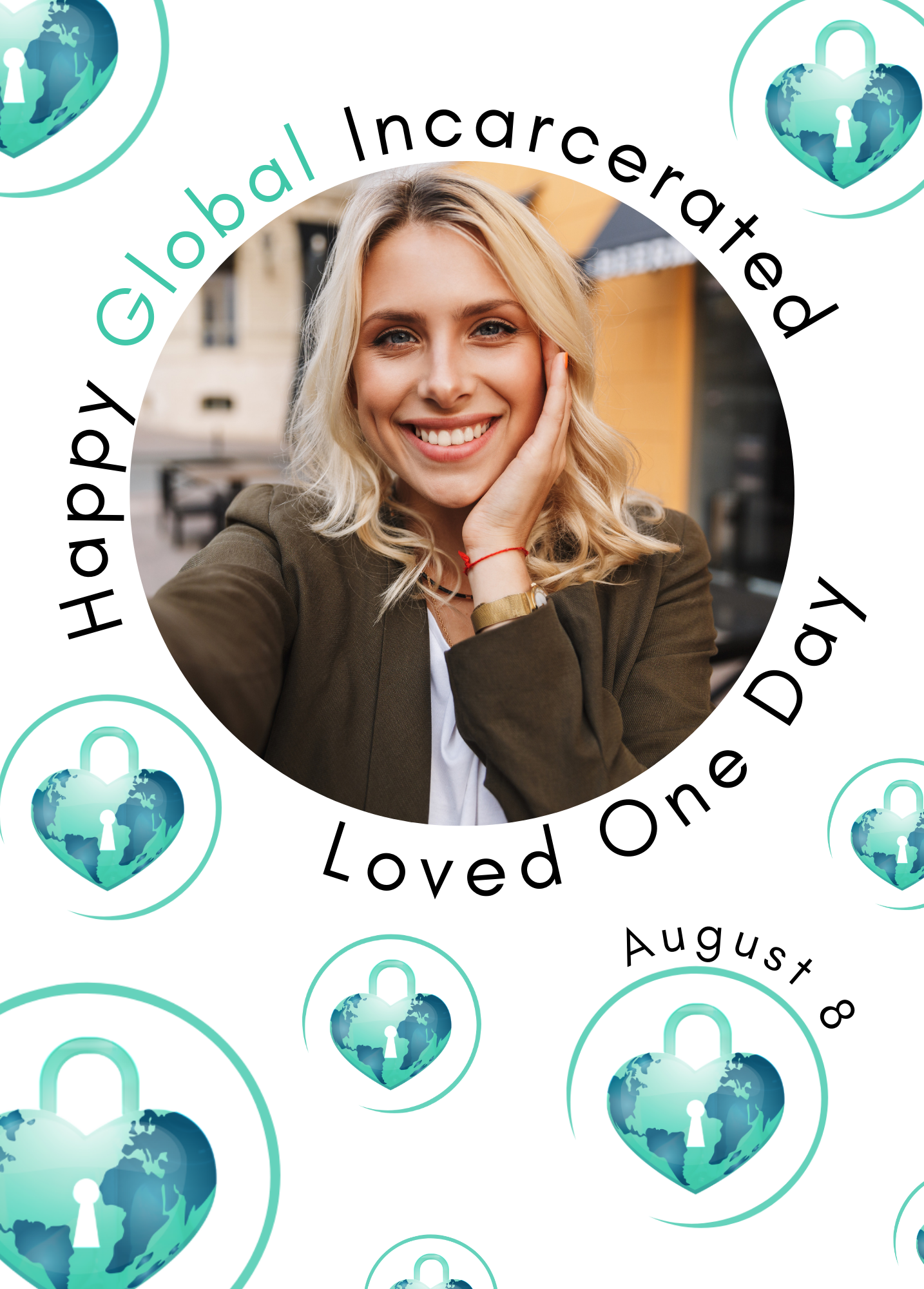 Happy Global Incarcerated Loved One Day Photo Card - Personalized Greeting Card for Someone in Jail or Prison