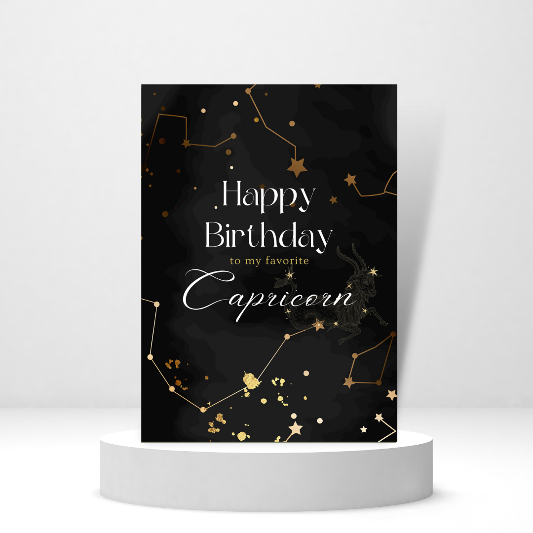 Happy Birthday to My Favorite Capricorn | Astrology Card