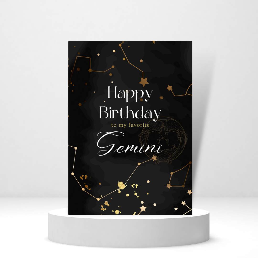 Happy Birthday to My Favorite Gemini | Astrology Card