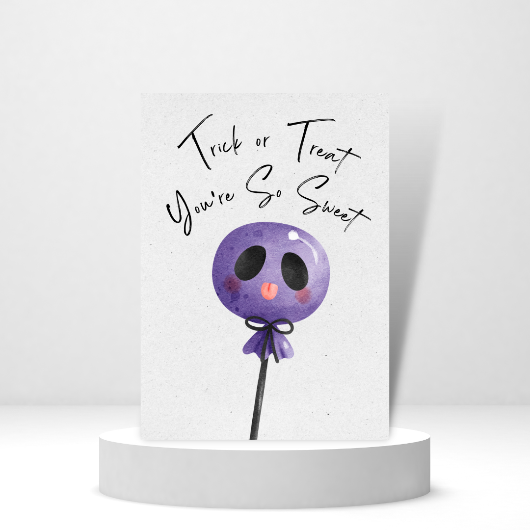 Trick or Treat You're So Sweet - Personalized Greeting Card for Someone in Jail or Prison
