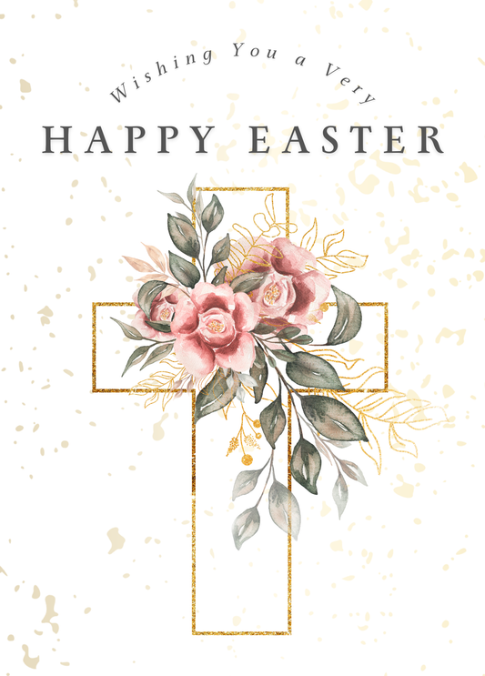 Wishing You a Very Happy Easter | Easter Cross Card