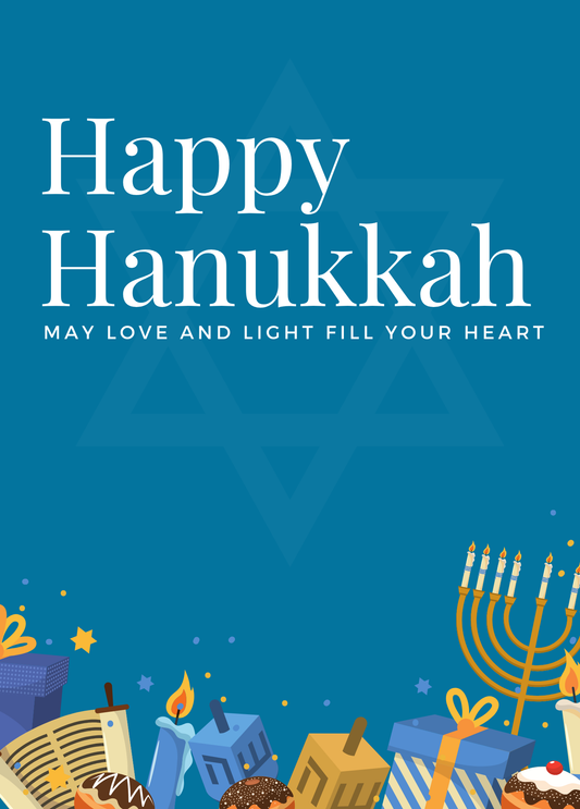 May Love and Light Fill Your Heart | Hanukkah Card