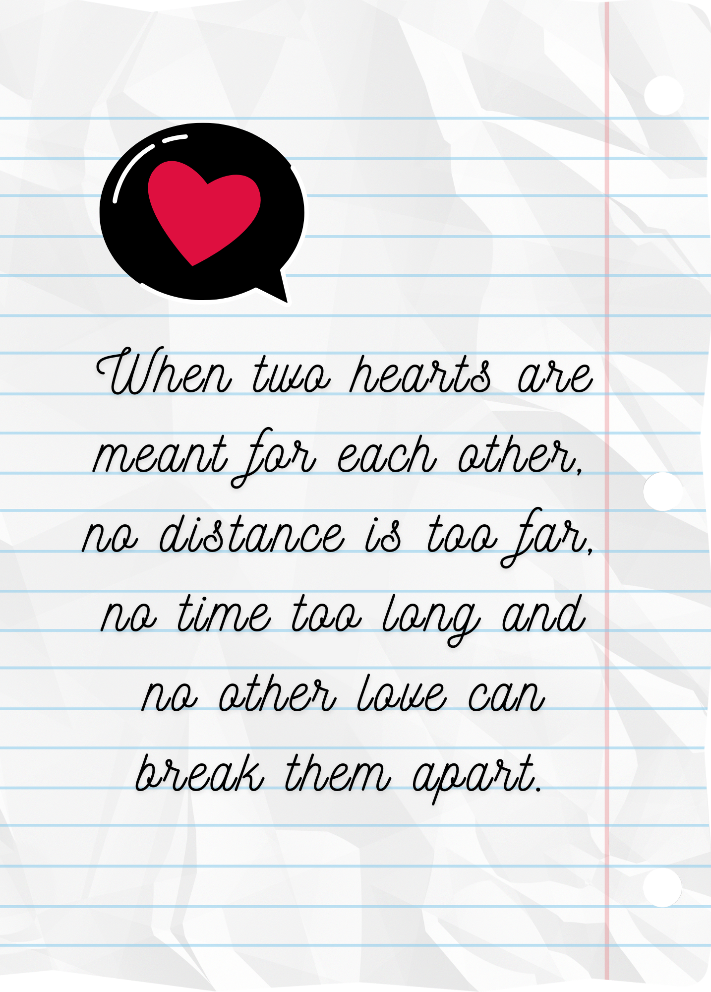 No Distance is Too Far | Love Card