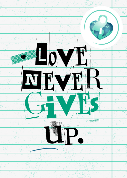 Love Never Gives Up (Scrapbook Style) | GILO Day Greeting Card