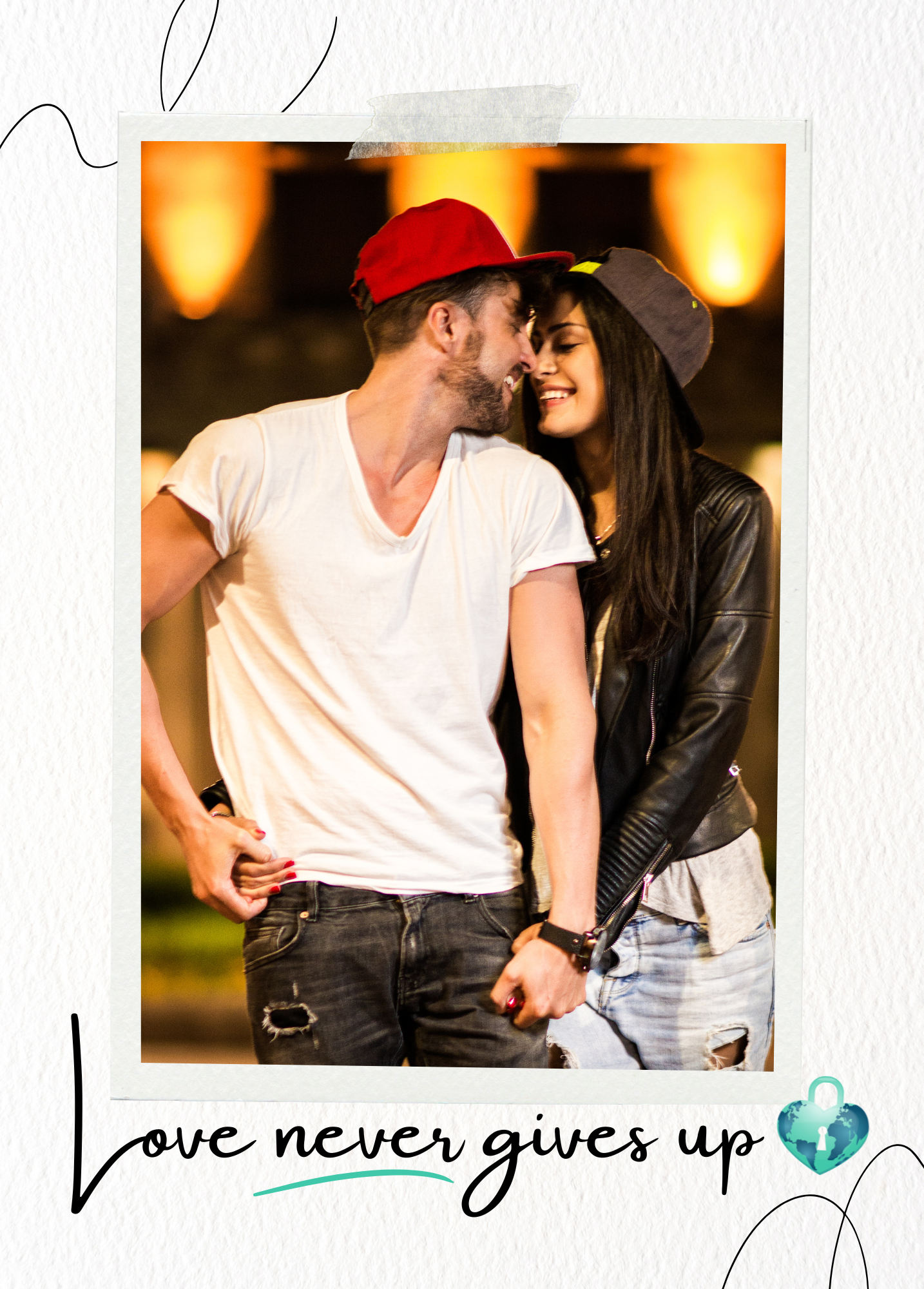 Love Never Gives Up Photo Card - Love Story