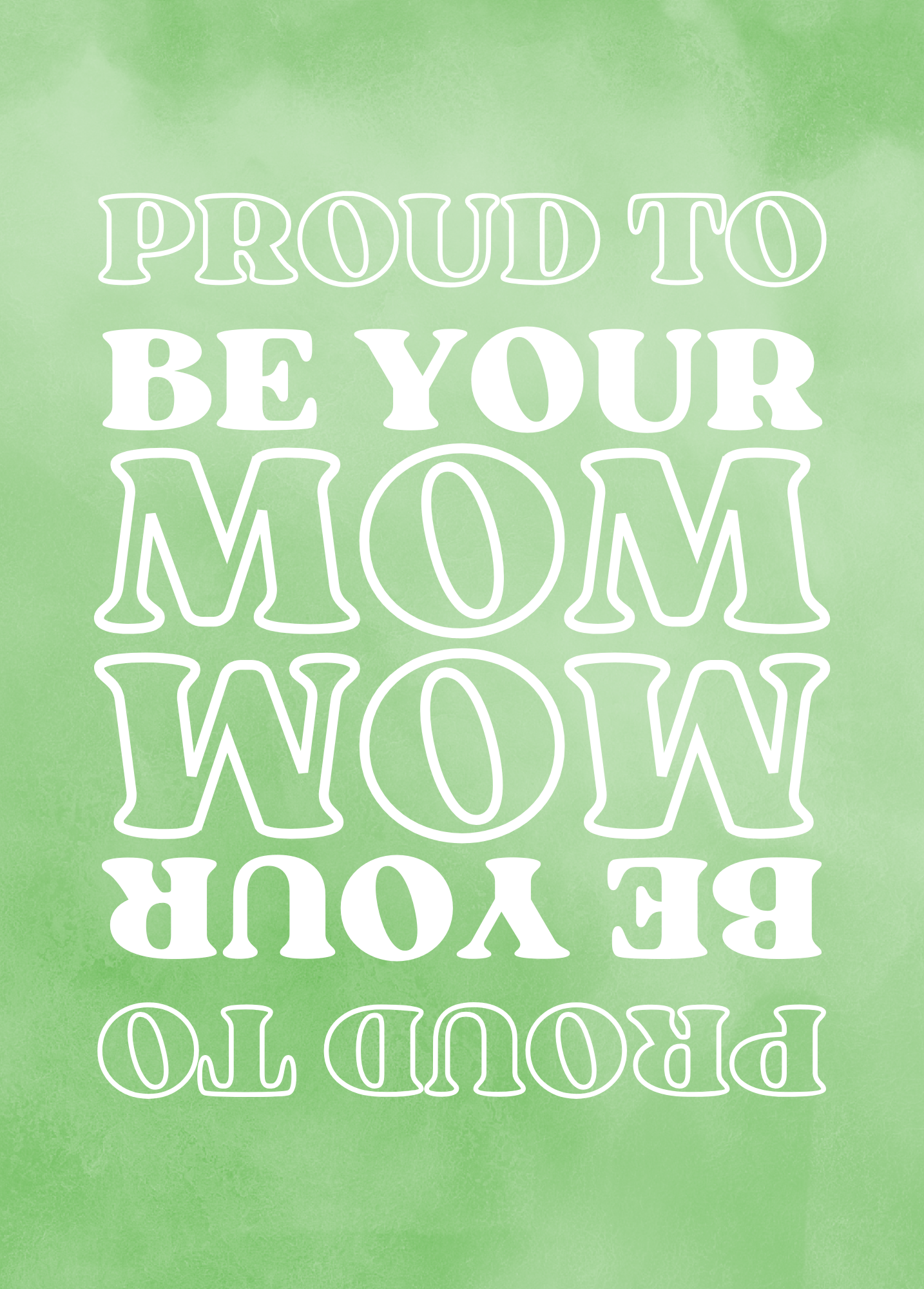 Proud to Be Your Mom | Encouragement Card | Mother's Day Card