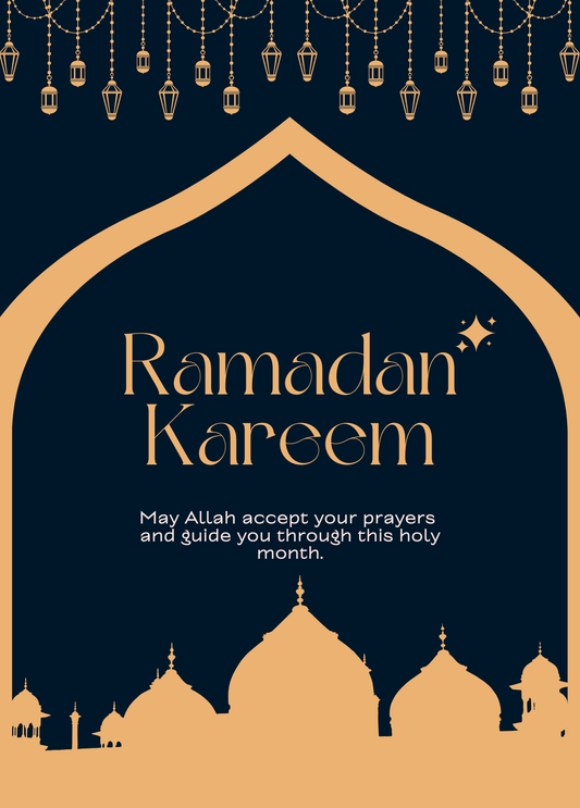 Ramadan Kareem (Black and Gold) | Ramadan Card