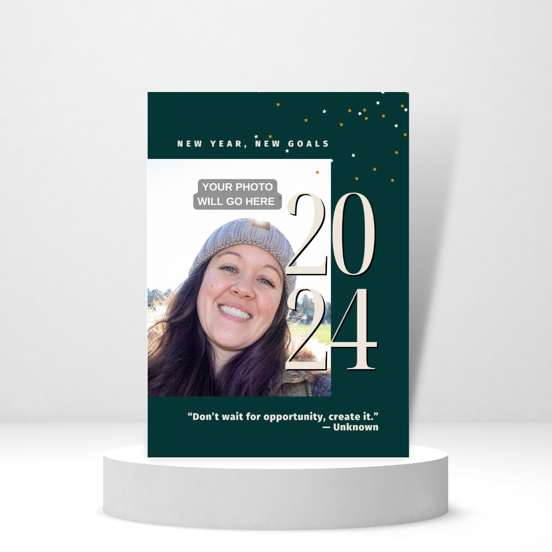 New Year, New Goals - Personalized Greeting Card for Someone in Jail or Prison