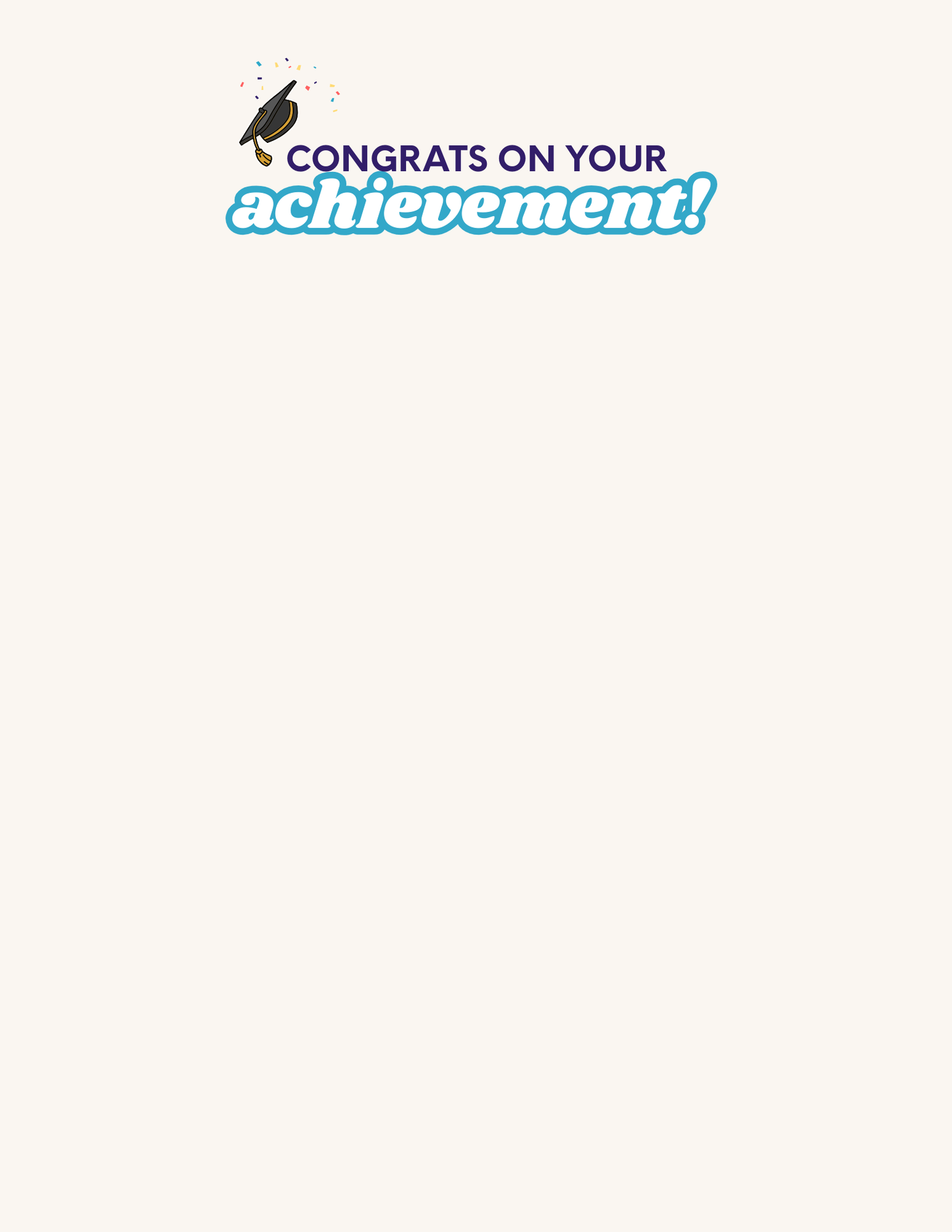 Congrats on Your Achievement! | Letter