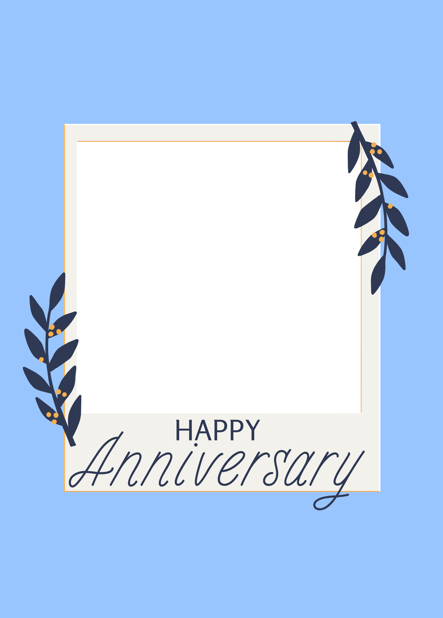Happy Anniversary (Leaves) | Anniversary Photo Card