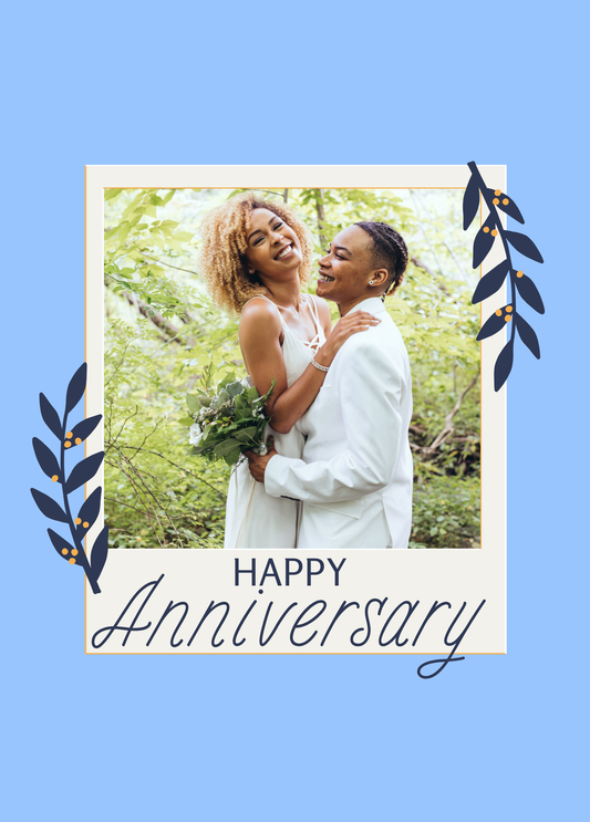 Happy Anniversary (Leaves) | Anniversary Photo Card