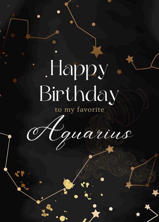 Happy Birthday to My Favorite Aquarius | Astrology Card