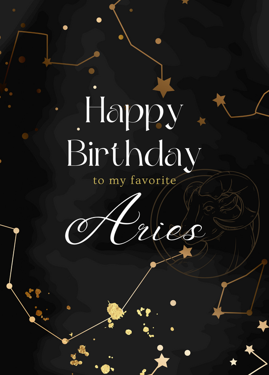 Happy Birthday to My Favorite Aries | Astrology Card