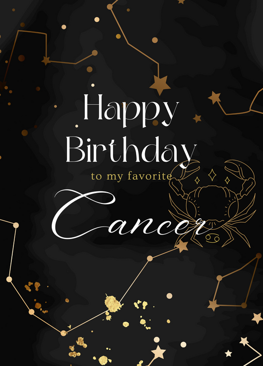 Happy Birthday to My Favorite Cancer | Astrology Card