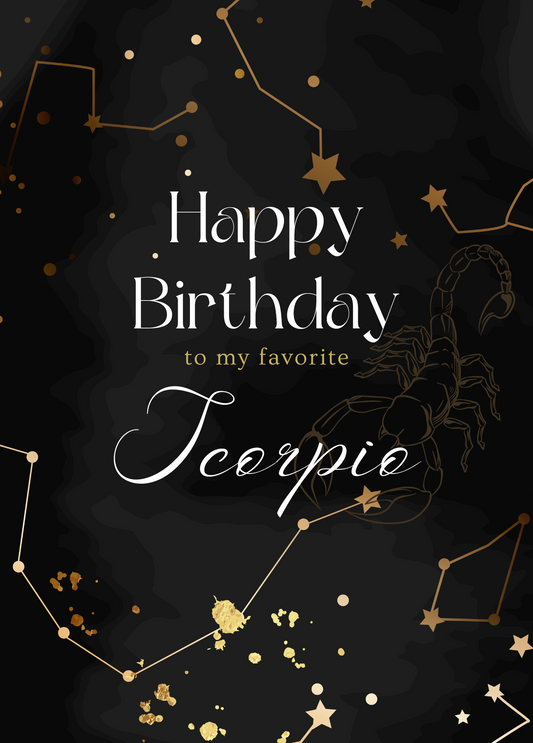 Happy Birthday to My Favorite Scorpio | Astrology Card