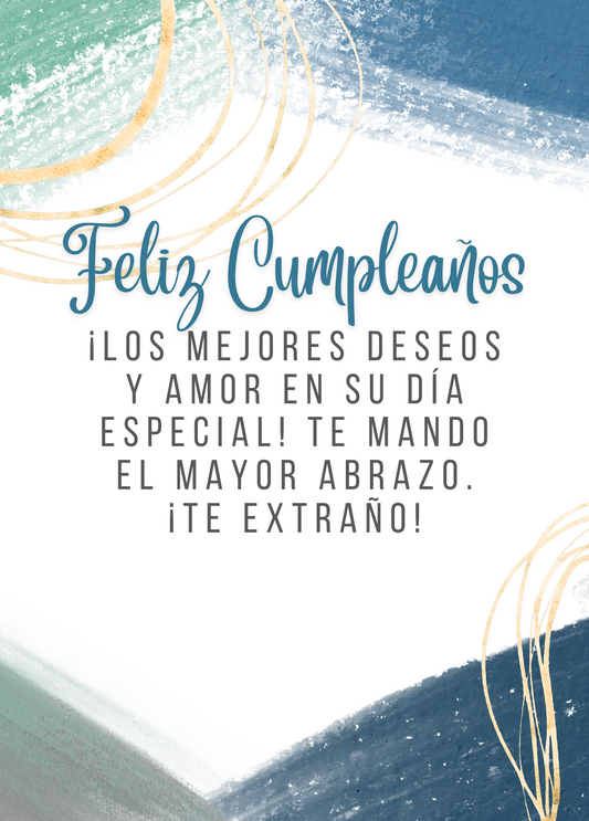 Feliz Cumpleaños (Te Extraño) | Tarjeta de cumpleaños en español