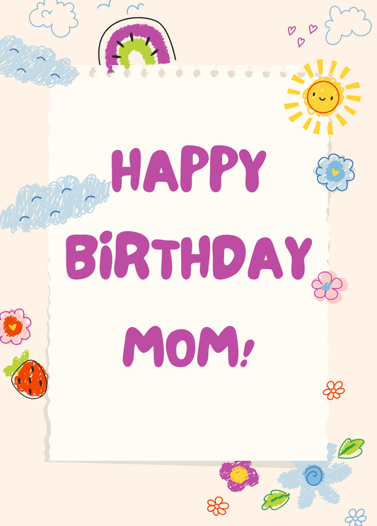 Happy Birthday Mom (From Child) | Birthday Card